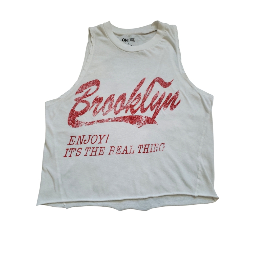☕ On Fire "Brooklyn" Cut Off Crop Tank Top